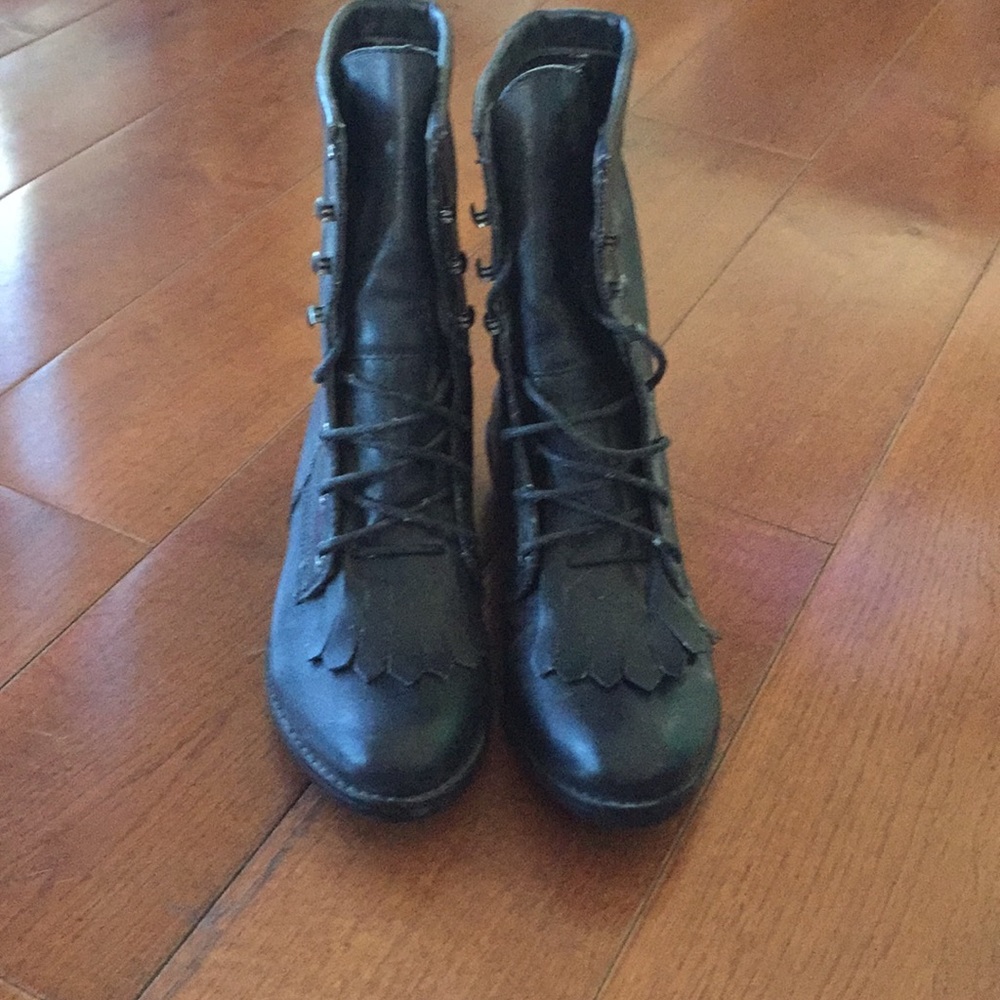 We Who See Black Fringe Boots size 6